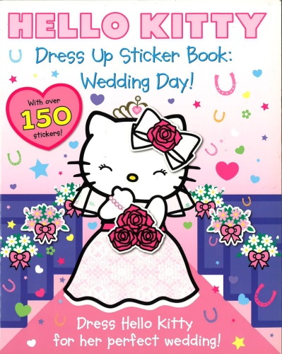 هلوکیتی روز عروسی کتاب استیکر با قابلیت استفاده مجدد Hello Kitty